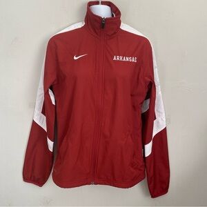 Nike Storm Fit Zip Up Jacket Arkansas Razorbacks Jacket Womens XS Red Hogs EUC
